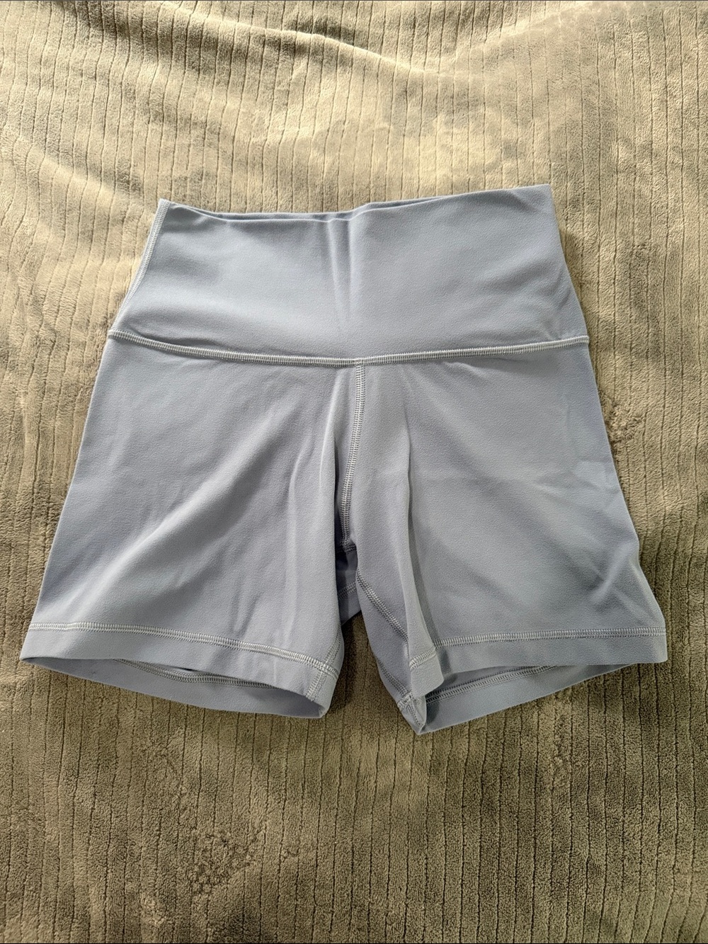 Aritzia Light Blue High-Rise Athletic Bike Shorts